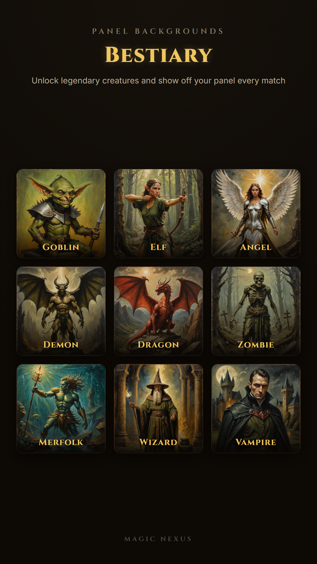MagicNexus creatures bestiary, a Magic: The Gathering app