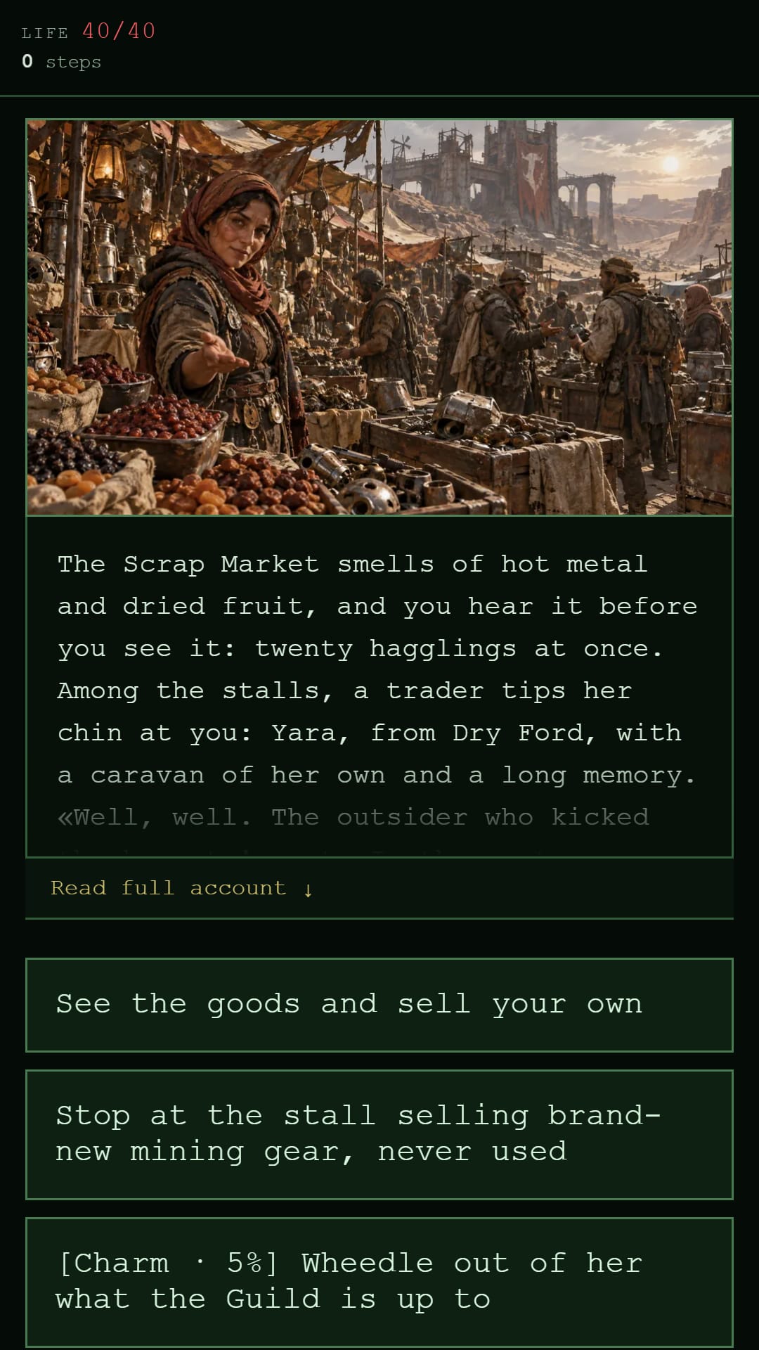 The Scrap Market and the trader Yara