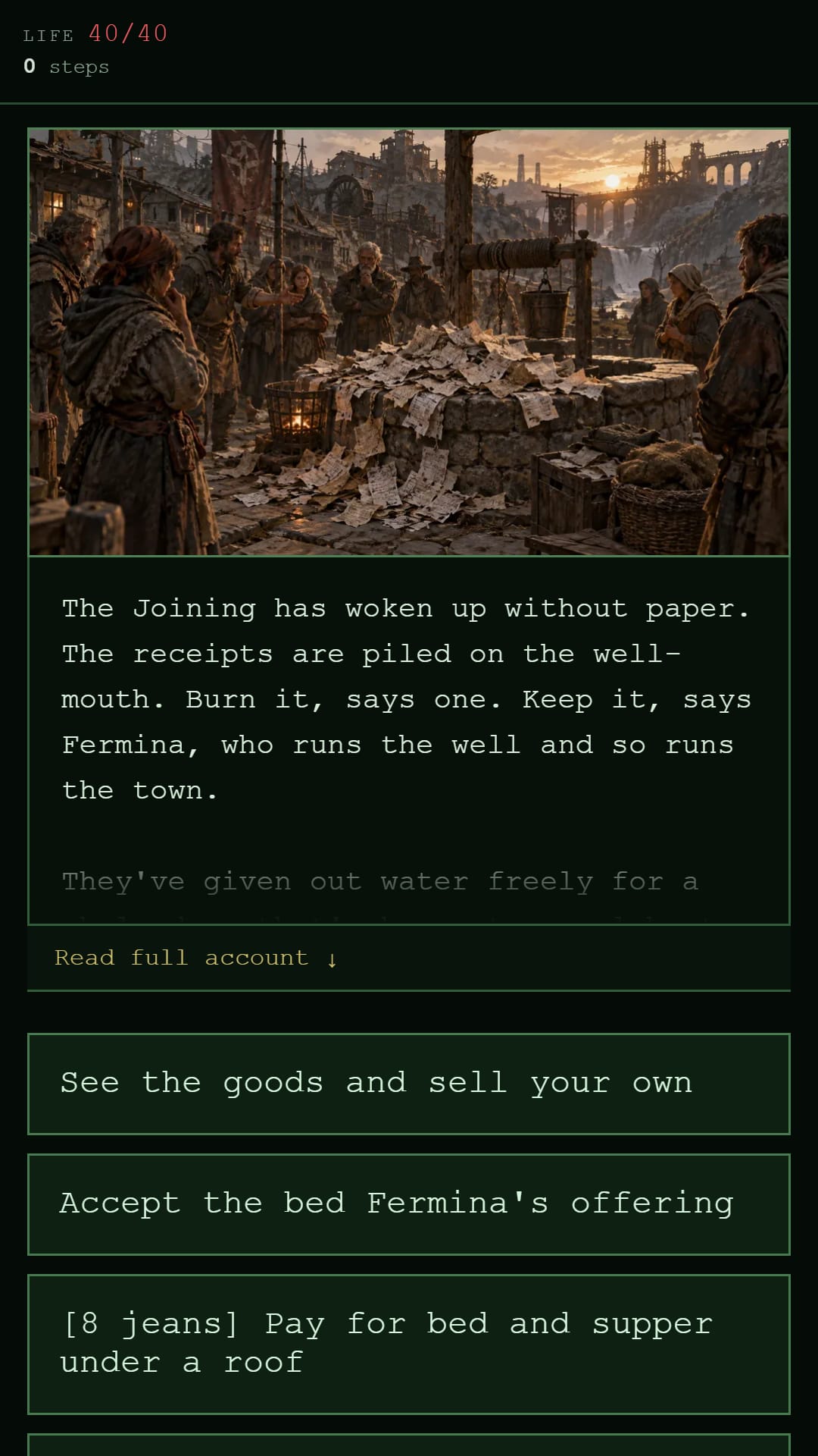 La Junta village and its rationing